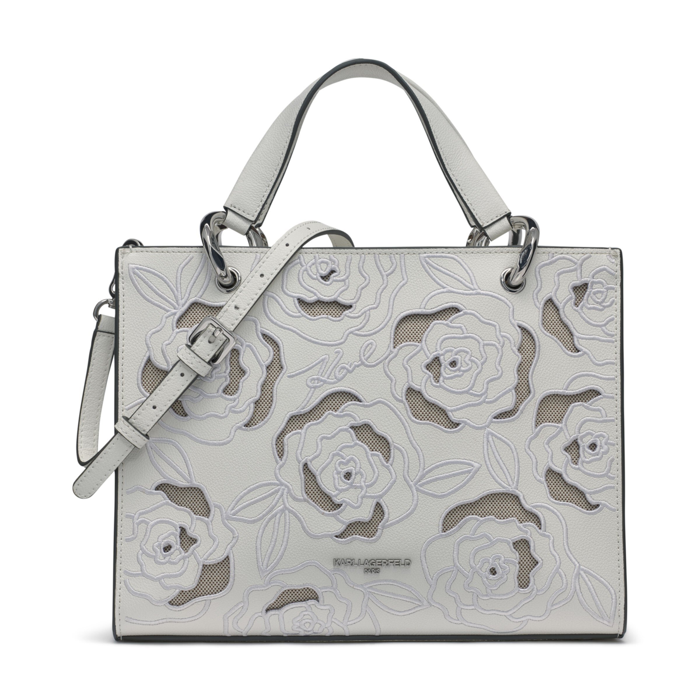 MONET TOTE WITH EMBRODIERED FLOWERS Karl Lagerfeld Paris