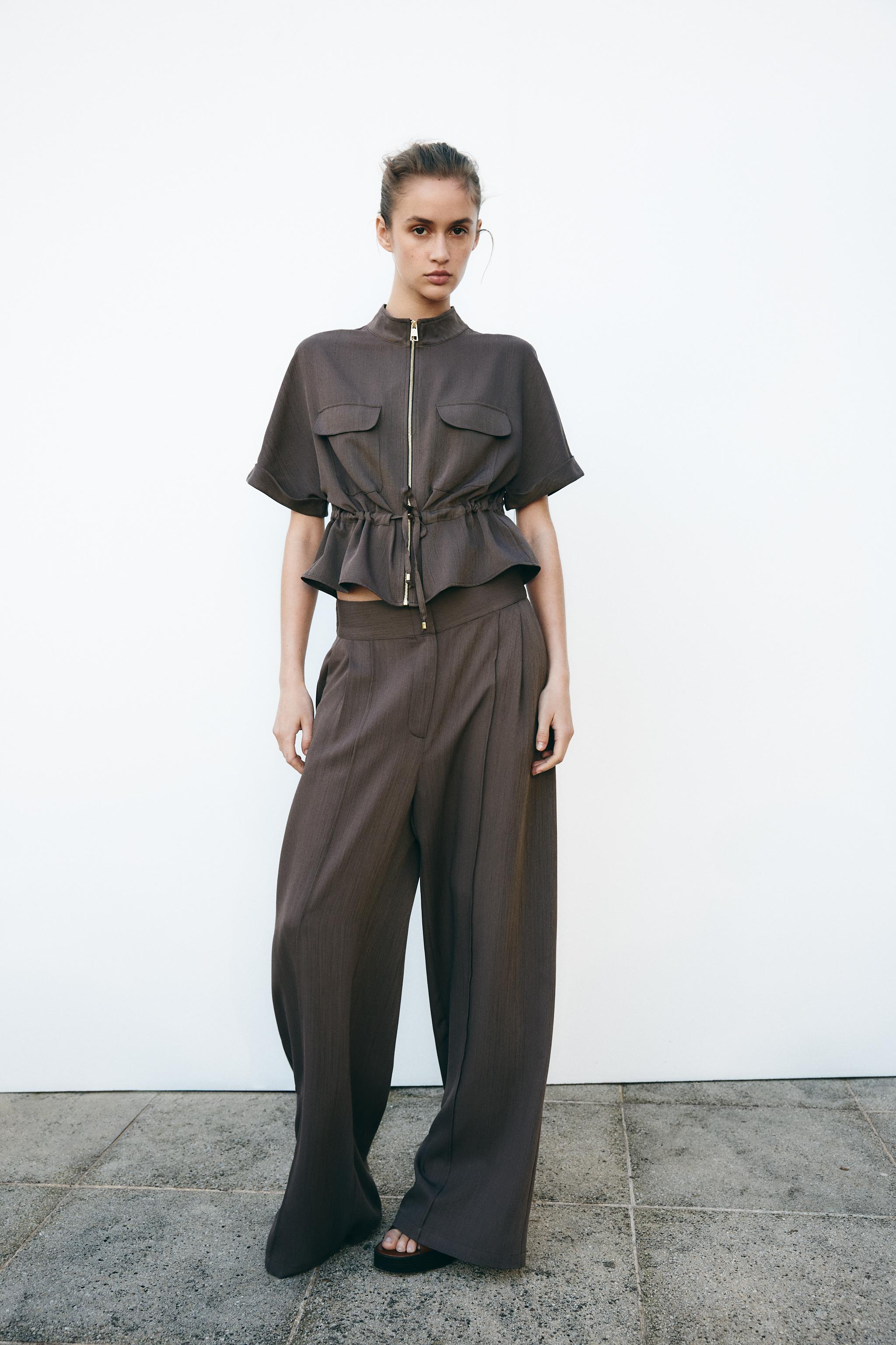 WIDE LEG PANTS WITH DARTS Zara