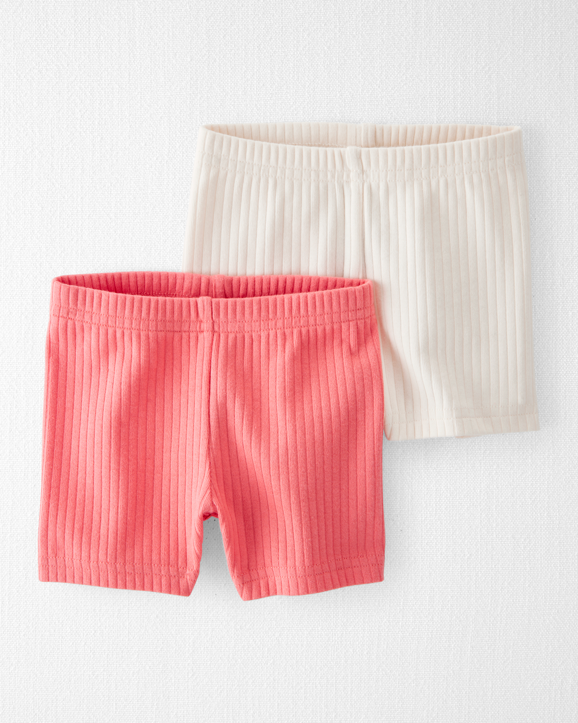 Baby 2- Pack Organic Cotton Ribbed Pedal Shorts Carter's