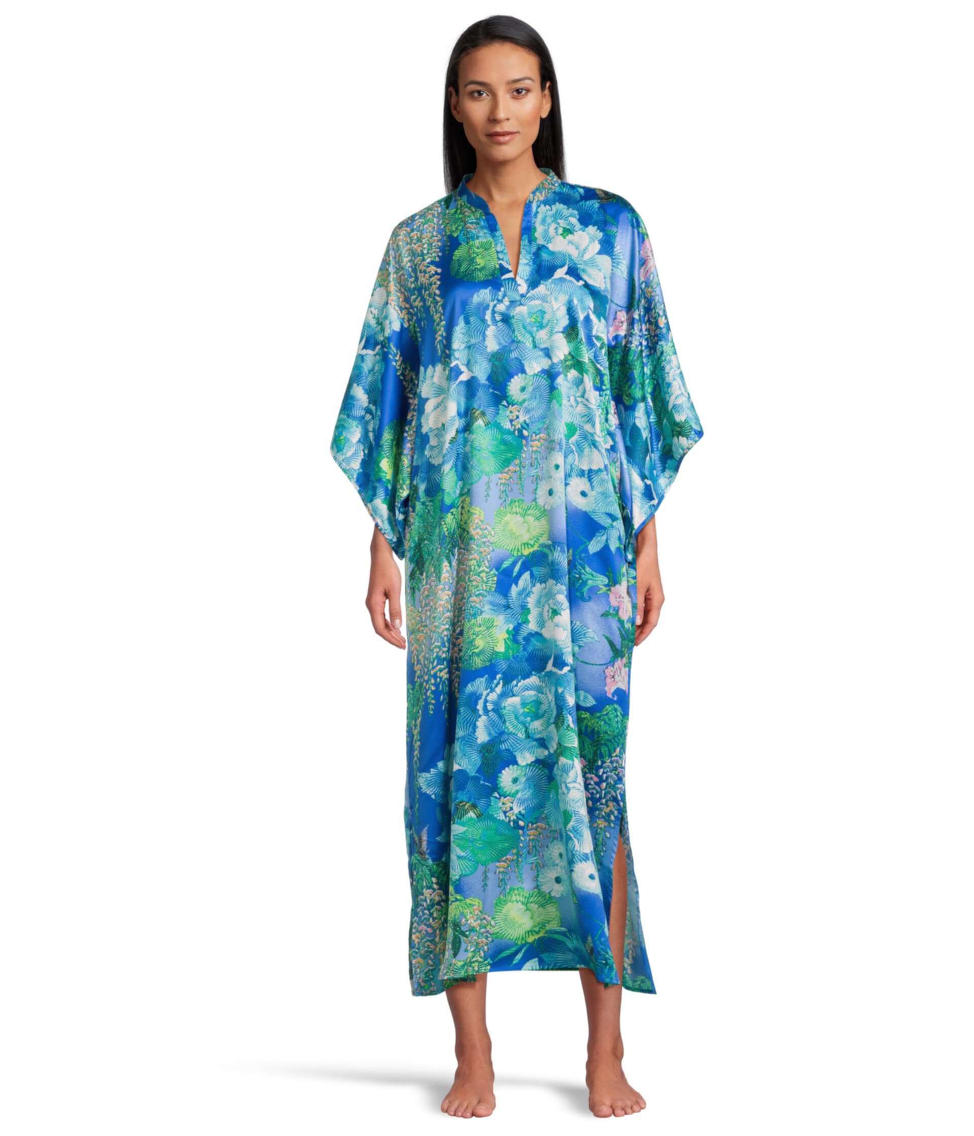 Wisteria Garden Butterfly Caftan N by Natori