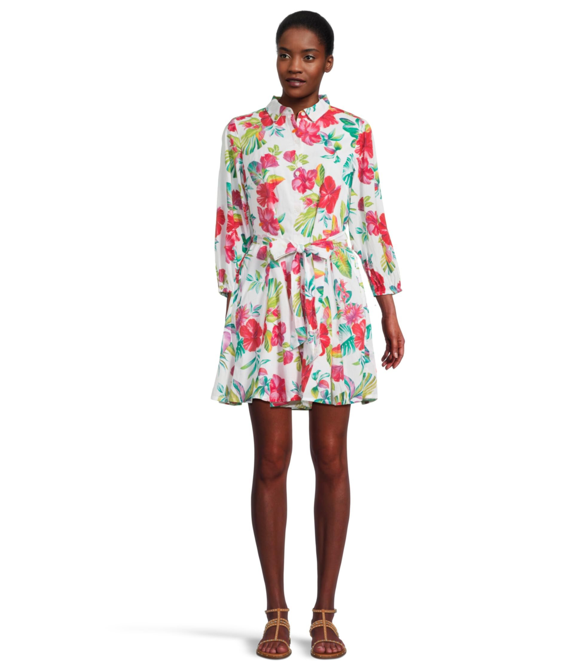 Fiesta Floral Shirt Dress Tommy Bahama