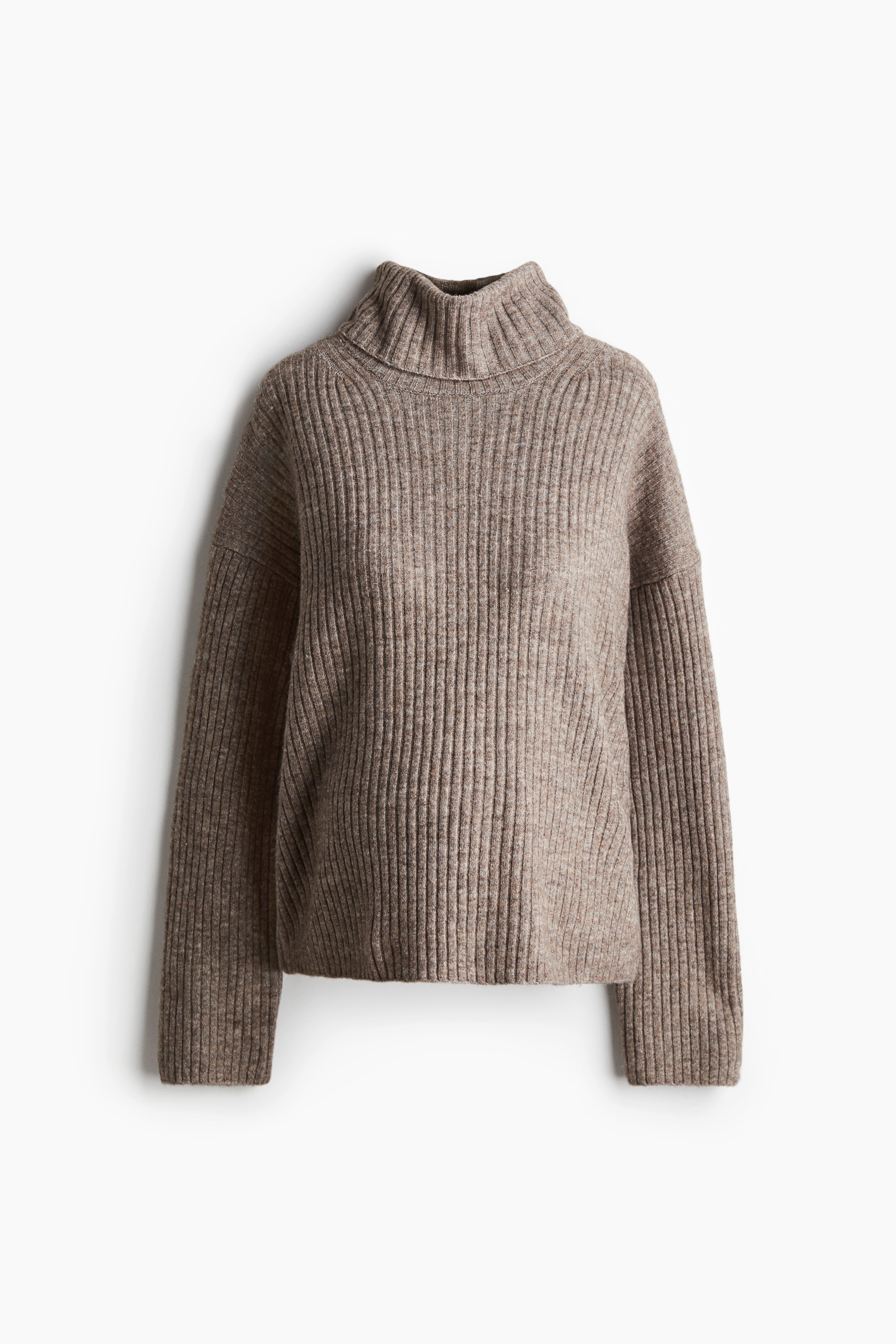 MAMA Rib-Knit Turtleneck Sweater H&M