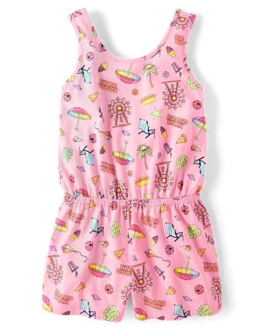 Girls Print Romper The Children`s Place