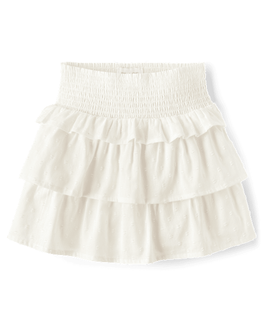 Girls Smocked Tiered Skirt The Children`s Place