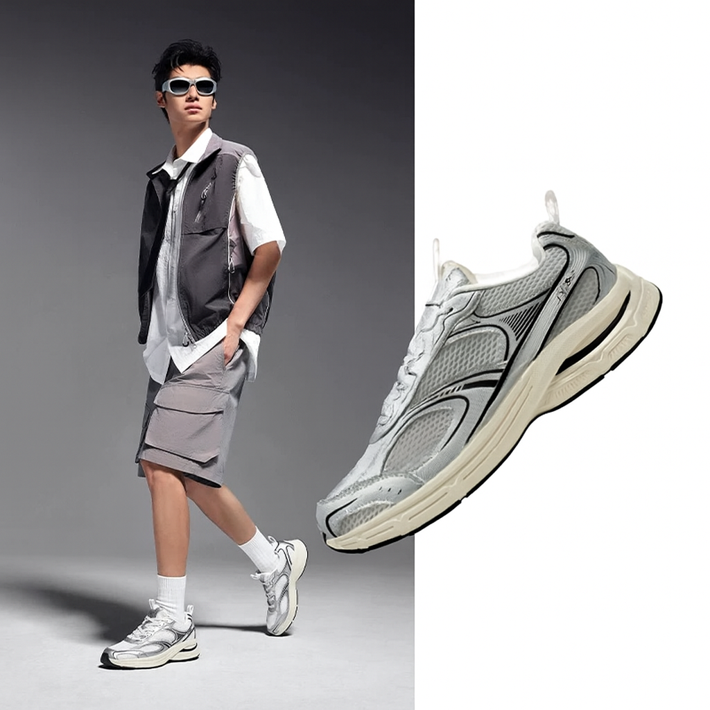 Черный (Canvas White / Silver / Black (Men)) Черный (Canvas White / Silver / Black (Men))